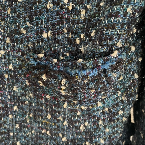 Tory Burch Blue Tweed Jacket size S - Picture 5 of 7